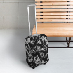 Чехол для чемодана 3D Черно-белый абстрактный камуфляж - фото 2