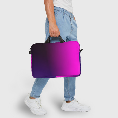 Сумка для ноутбука 3D Violet gradient, цвет 3D печать - фото 6