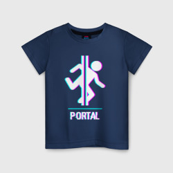 Детская футболка хлопок Portal в стиле Glitch Баги Графики