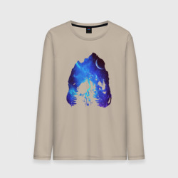 Мужской лонгслив хлопок Череп Тираннозавра Космос