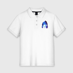 Женское поло хлопок Череп Тираннозавра Космос