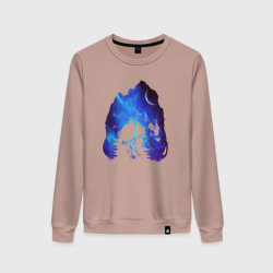 Женский свитшот хлопок Череп Тираннозавра Космос