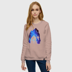 Женский свитшот хлопок Череп Тираннозавра Космос - фото 2