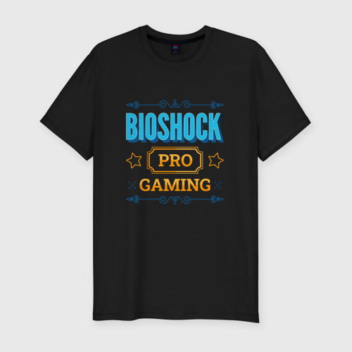 Мужская футболка хлопок Slim Игра Bioshock pro Gaming, цвет черный