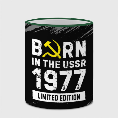 Кружка с полной запечаткой Born In The USSR 1977 year Limited Edition, цвет Кант зеленый - фото 4