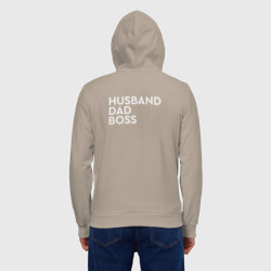 Мужская толстовка на молнии хлопок Husband, dad, boss - фото 2