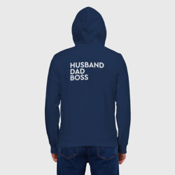 Мужская толстовка на молнии хлопок Husband, dad, boss - фото 2