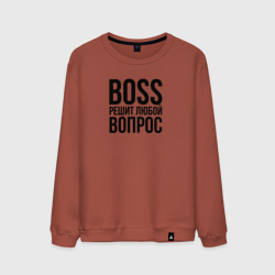 Мужской свитшот хлопок Boss решит любой вопрос