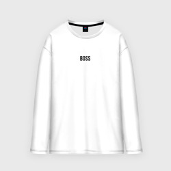 Мужской лонгслив oversize хлопок Boss Black Text