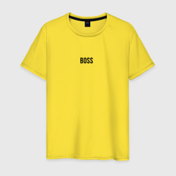 Мужская футболка хлопок Boss Black Text