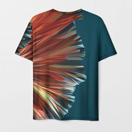 Мужская футболка 3D Полигональные линии, цвет 3D печать - фото 2
