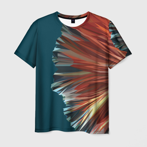 Мужская футболка 3D Полигональные линии, цвет 3D печать
