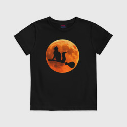 Детская футболка хлопок Halloween cat