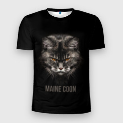 Мужская футболка 3D Slim Maine coon - кот