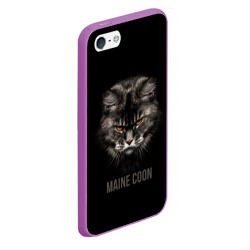Чехол для iPhone 5/5S матовый Maine coon - кот - фото 2