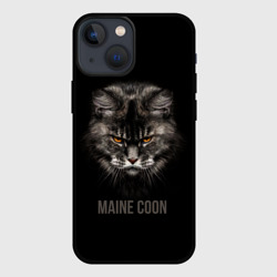 Чехол для iPhone 13 mini Maine coon - кот