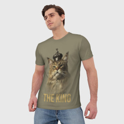 Мужская футболка 3D Король котов Мейн-кун - фото 2