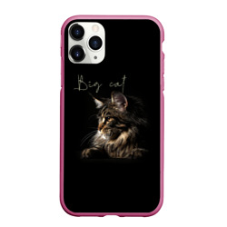 Чехол для iPhone 11 Pro Max матовый Big cat Maine Coon