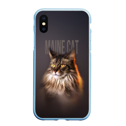 Чехол для iPhone XS Max матовый Maine cat