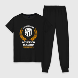 Женская пижама хлопок Лого Atletico Madrid и надпись Legendary Football Club