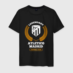 Мужская футболка хлопок Лого Atletico Madrid и надпись Legendary Football Club