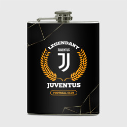 Фляга Лого Juventus и надпись Legendary Football Club на темном фоне