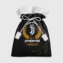 Подарочный 3D мешок Лого Juventus и надпись Legendary Football Club на темном фоне