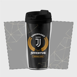 Термокружка-непроливайка Лого Juventus и надпись Legendary Football Club на темном фоне - фото 2