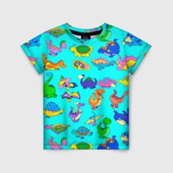 Prehistoric dinosaurs – Детская футболка 3D с принтом купить со скидкой в -33%
