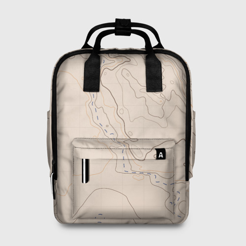 Женский рюкзак 3D Песчаная Топографическая Карта