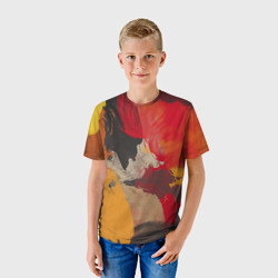Детская футболка 3D Мазки Акварелью - фото 2