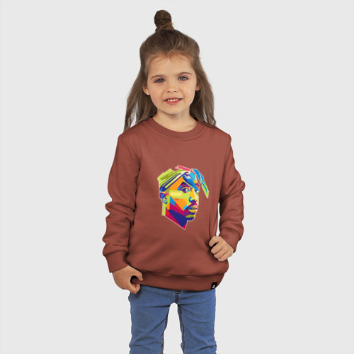 Детский свитшот хлопок с принтом 2PAC Style, фото на моделе #1