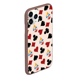 Чехол для iPhone 11 Pro Max матовый Джокер карты масть cards Joker clown - фото 2