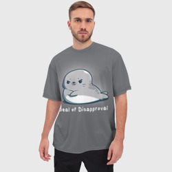 Мужская футболка oversize 3D Seal of Disapproval - фото 2