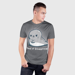 Мужская футболка 3D Slim Seal of Disapproval - фото 2