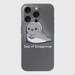 Чехол для iPhone 15 Pro силиконовый с защитой камеры Seal of Disapproval