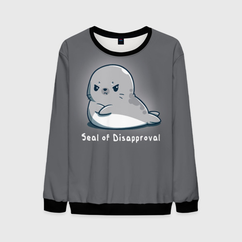 Мужской свитшот 3D Seal of Disapproval, цвет черный