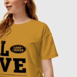 Женская футболка хлопок Oversize Land Rover Love Classic - фото 2