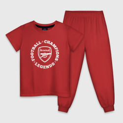 Детская пижама хлопок Символ Arsenal и надпись Football Legends and Champions
