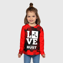 Детский лонгслив 3D Rust Love Классика - фото 2