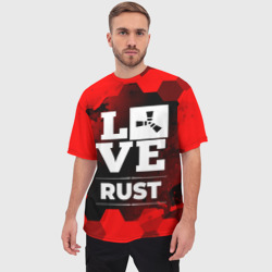 Мужская футболка oversize 3D Rust Love Классика - фото 2