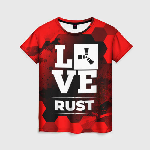 Женская футболка 3D Rust Love Классика, цвет 3D печать