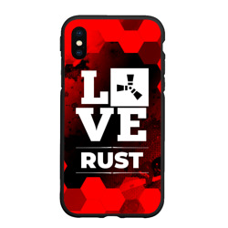 Чехол для iPhone XS Max матовый Rust Love Классика