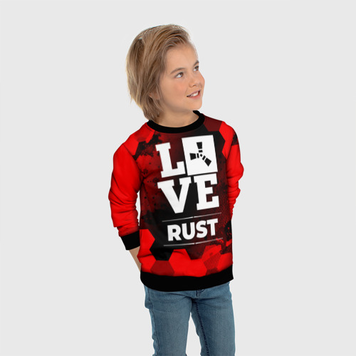 Детский свитшот 3D Rust Love Классика, цвет 3D печать - фото 5