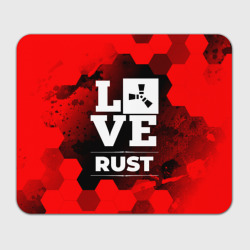 Прямоугольный коврик для мышки Rust Love Классика