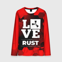 Мужской лонгслив 3D Rust Love Классика