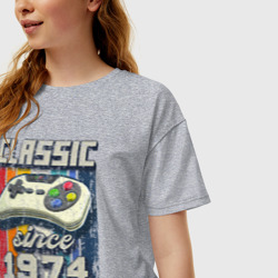 Женская футболка хлопок Oversize Классика 1974 года - фото 2