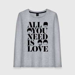 Женский лонгслив хлопок All you Need is love the Beatles