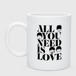 Кружка керамическая All you Need is love the Beatles