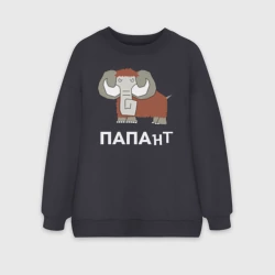 Женский свитшот oversize без начеса хлопок Папа нт